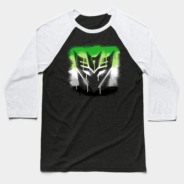 Aromantic Decepticon Baseball T-Shirt by candychameleon